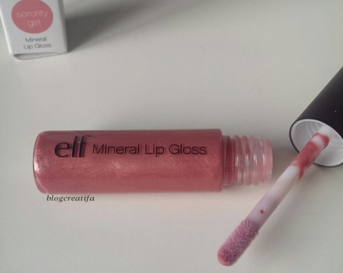 ELF natural mineral makeup mineral lip gloss Sorority Girl review swatch swatches