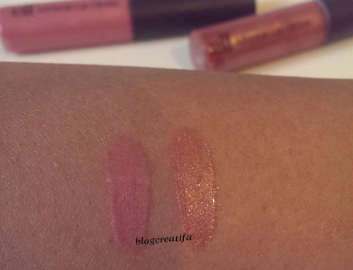 ELF natural mineral makeup mineral lip gloss Sorority Girl Trendsetter review swatch swatches swipe