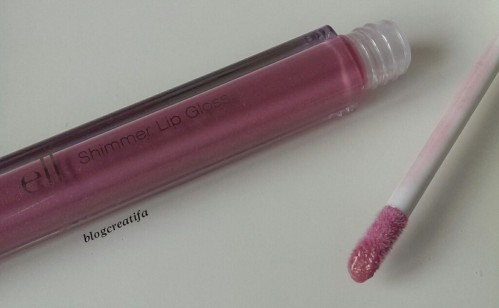 ELF shimmer lip gloss Fantasize Believe review swatch swatches applicator