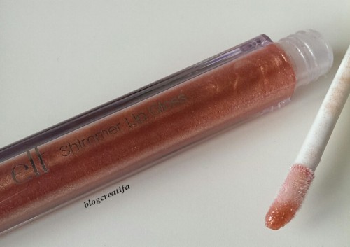 ELF shimmer lip gloss Fantasize Believe review swatch swatches wand
