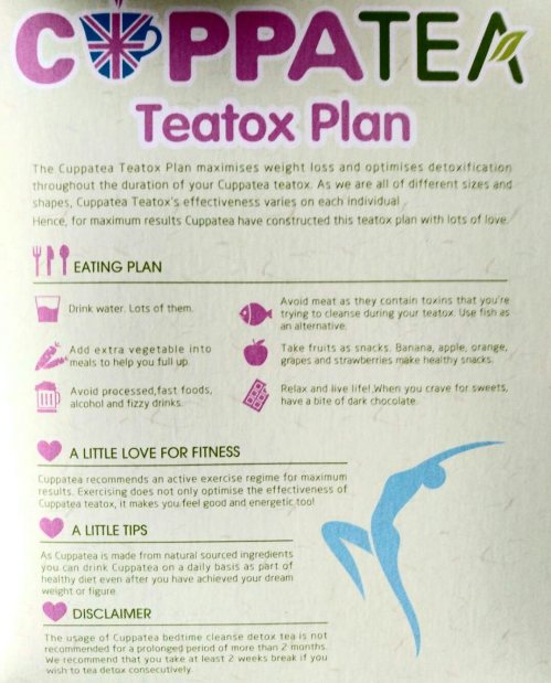Cuppatea uk teatox plan weight loss